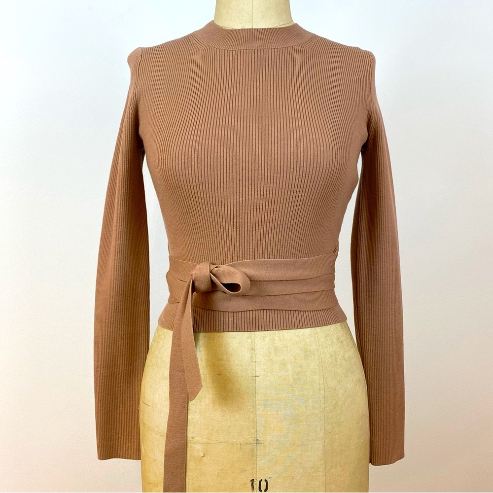 ARITZIA Wilfred Cropped Wrap Sweater
